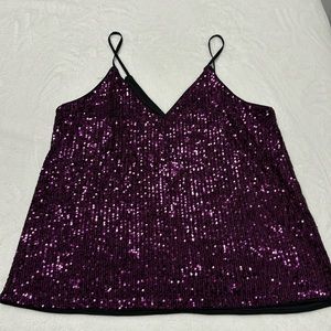 A purple sequin fancy blouse for any night out from smoke and pet free home